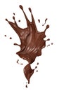 Chocolate isolated splashes. 3D render illustration clipping path Royalty Free Stock Photo
