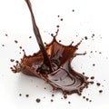 Chocolate isolated splashes isolated Royalty Free Stock Photo