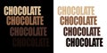 Chocolate, isolated word with the texture of chocolate Royalty Free Stock Photo