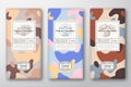 Chocolate Labels Set. Abstract Vector Packaging Design Layouts Collection. Modern Typography, Hand Drawn Cocoa, Coffee