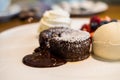 Chocolate lava dessert