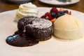 Chocolate lava dessert