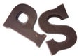 Chocolate letter P and S