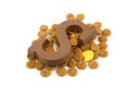 Chocolate letter S and ginger nuts for Sinterklaas