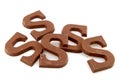 Chocolate letters Royalty Free Stock Photo