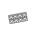 chocolate line icon. Elements of valentines day illustration icons. Signs, symbols can be used for web, logo, mobile app, UI, UX