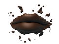 Chocolate lips Royalty Free Stock Photo