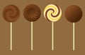 Chocolate Lollipops Royalty Free Stock Photo