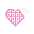 Chocolate love Icon solid pink white style valentine illustration symbol perfect