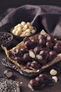 Chocolate and macadamia clusters