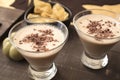 Chocolate Martini of Milk, Amaretto, Coffee and Hazelnut Liqueur Royalty Free Stock Photo