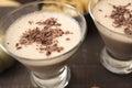 Chocolate Martini of Milk, Amaretto, Coffee and Hazelnut Liqueur Royalty Free Stock Photo