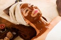 Chocolate Mask Facial Spa Royalty Free Stock Photo