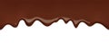 Chocolate melt drips with glossy texture. Vector background with chocolate realistic melt and dripping flow Royalty Free Stock Photo
