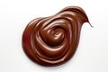 chocolate melted splash, isolated on a white background, embodies the essence of culinary indulgence.