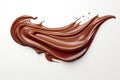 chocolate melted splash, isolated on a white background, embodies the essence of culinary indulgence.