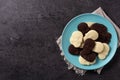 Chocolate Mexican skulls in plate