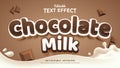 Chocolate Milk 3d Editable Text Effects Templates