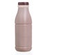Chocolate milk plastic bottle isolated on white