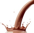 chocolate milk splash drink beverage dairy drop Royalty Free Stock Photo