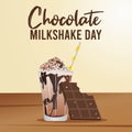 Chocolate Milkshake Day Vector Illustration Royalty Free Stock Photo