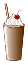 Chocolate Milkshake with Straw