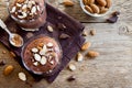 Chocolate Mousse with Almond Royalty Free Stock Photo