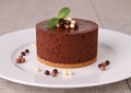 Chocolate mousse cake Royalty Free Stock Photo