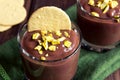 Chocolate mousse dessert Royalty Free Stock Photo