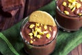 Chocolate mousse dessert Royalty Free Stock Photo