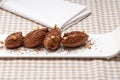 Chocolate mousse quenelle dessert Royalty Free Stock Photo