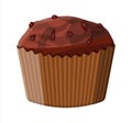 Chocolate muffin dessert. Chcolate cupcake