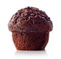 Chocolate muffin isolated on white Royalty Free Stock Photo