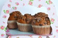 Chocolate Muffins on the stand Royalty Free Stock Photo