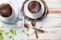 Chocolate mug cake Royalty Free Stock Photo