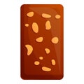Chocolate nut biscuit icon, cartoon style Royalty Free Stock Photo