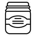 Chocolate nuts paste icon, outline style