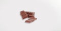 Chocolate with nuts on a white background Royalty Free Stock Photo
