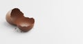Chocolate easter egg, 3d render illustration Royalty Free Stock Photo