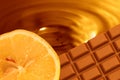 Chocolate orange background Royalty Free Stock Photo