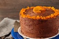 Chocolate orange cake Royalty Free Stock Photo