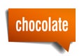 Chocolate orange 3d speech bubble