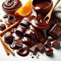 Chocolate and orange the perfect combination for delicious flavor. AI generated