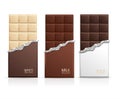 Chocolate Package Bar Blank. Vector