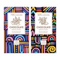 CHOCOLATE PACKAGING Abstract Bright Set In African Style
