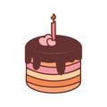 Chocolate Pancake Birthday Vector Illustration Graphic