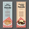 Chocolate pancake vertical banner