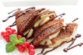 Chocolate pancakes. Royalty Free Stock Photo