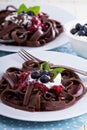 Chocolate pasta Royalty Free Stock Photo