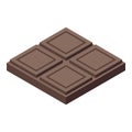 Chocolate paste bar icon, isometric style